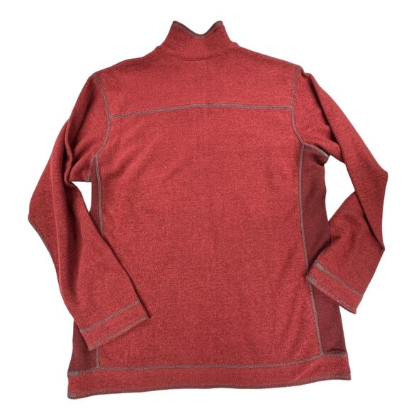 Tommy Bahama Sweater Reversible 1/4 Zip Pullover Men's M Blend Red & Maroon - Picture 8 of 12